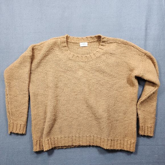 J Crew Wallace Sweater Medium Brown Wool Blend Oversize Boxy Crewneck Casual Y2k - Picture 16 of 16